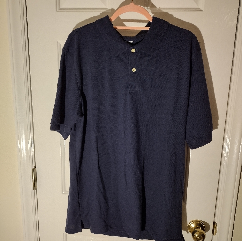 Covington Navy Blue Short Sleeve Polo Shirt Size Large